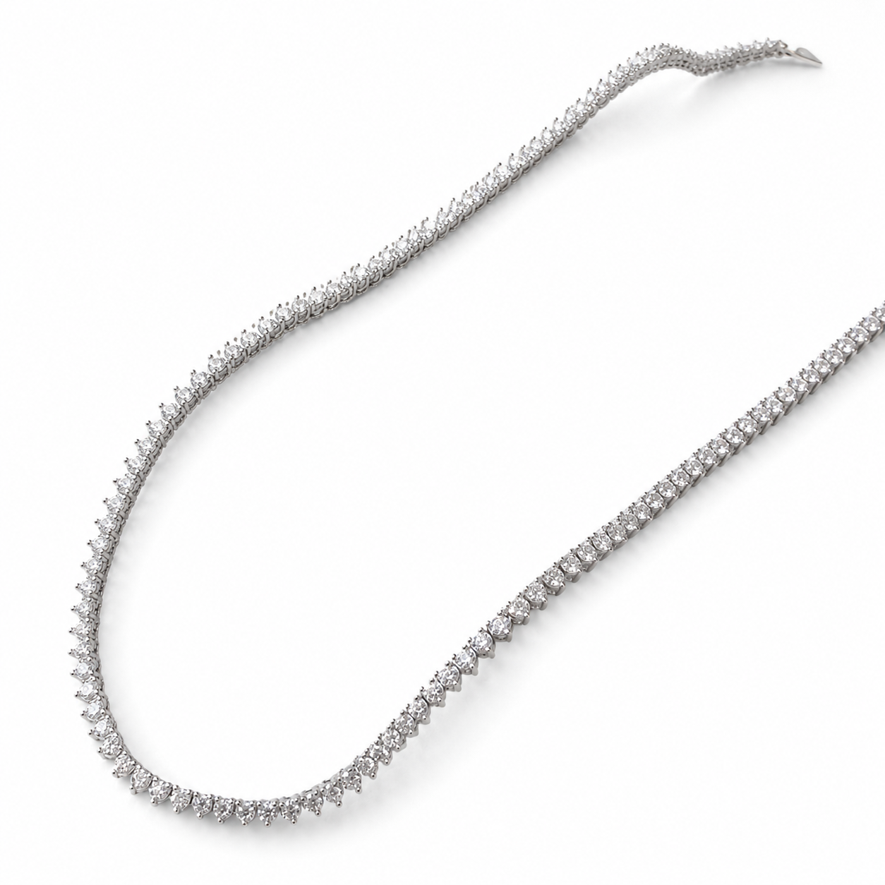 Colar Riviera Moissanite Coração