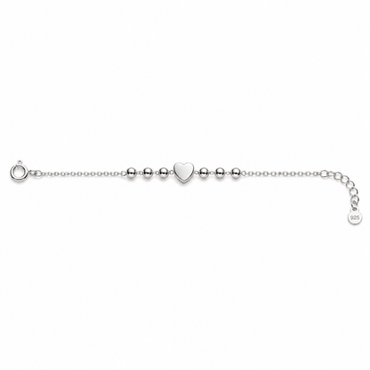 Pulseira Coração e Bolinhas