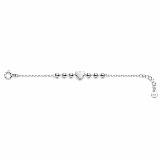 Pulseira Coração e Bolinhas