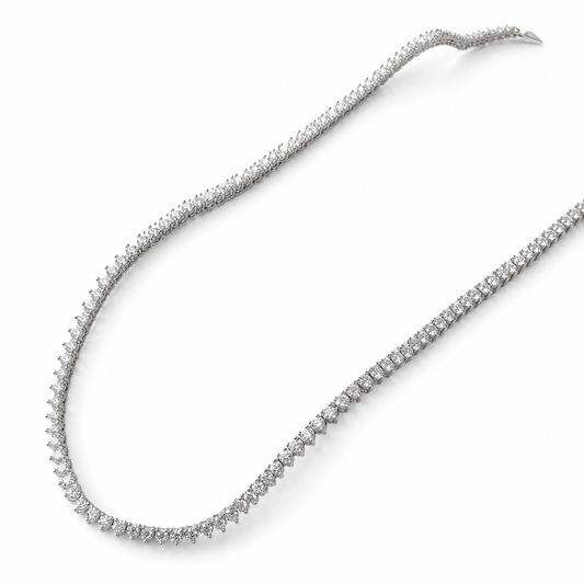 Colar Riviera Moissanite Coração