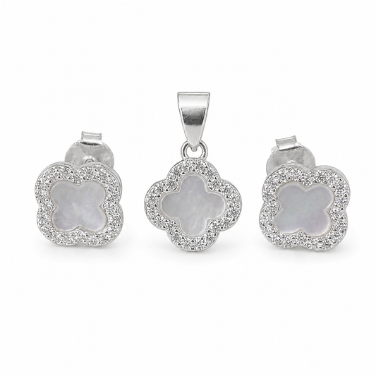 Conjunto Trevo Moissanite