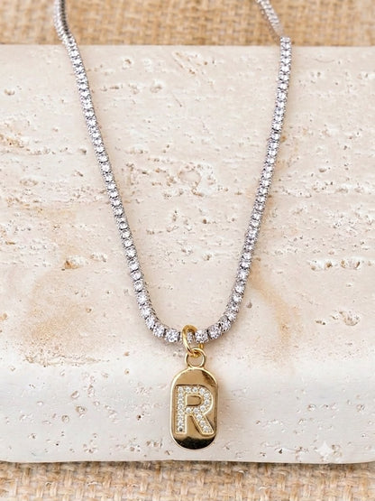 Colar Riviera com Pingente Inicial